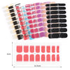 Semi-Cured Gel Nail Sticker 16Tips Glitter Pink UV Gel Nail Glitter Stickers Full Cover