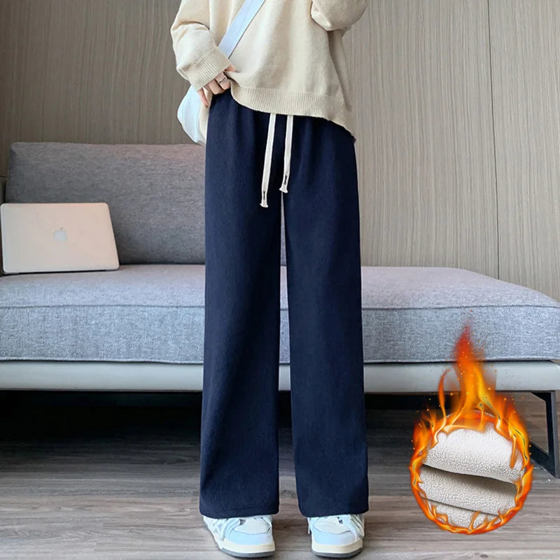 Elastic Waist Wide Leg Trousers