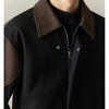 Men's Autumn Spring Loose Casual Patchwork Korea Streetwear Coat Outerwear