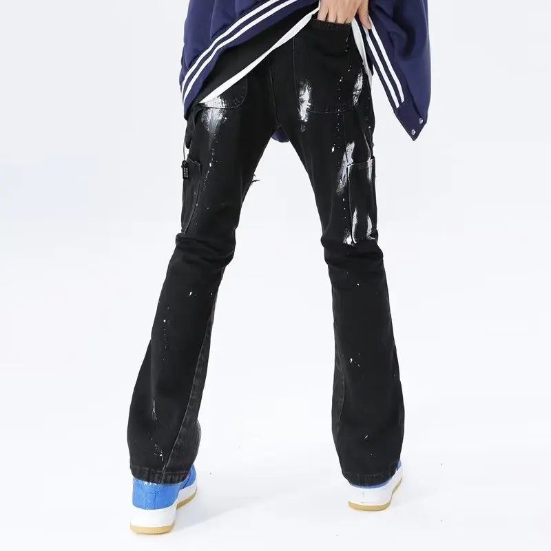Y2K Fashion Washed Flared Jeans Pants Straight Hip Hop