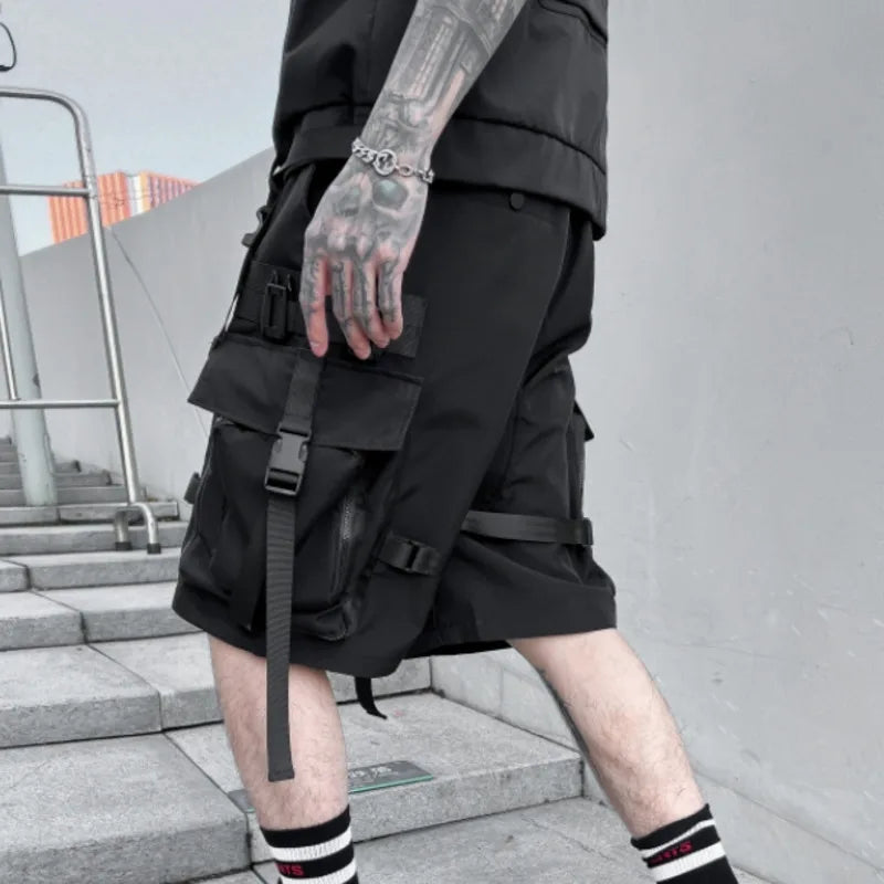Mens Tide Tactical Shorts Summer Functional Loose Techwear