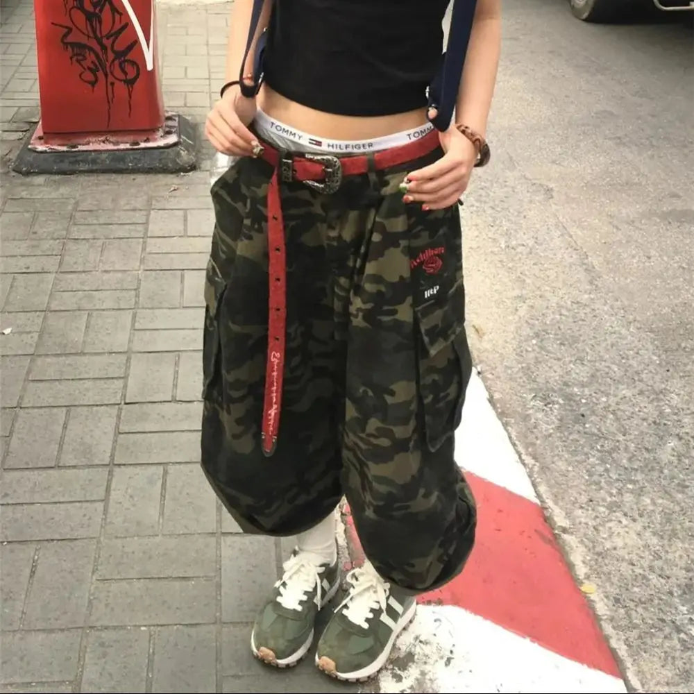 Punk Shorts Street Casual Summer Women Camouflage Harajuku Vintage