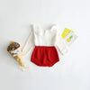 Kids Romper Baby Girl Long Sleeve Knitting Romper Girls Patchwork Jumpsuit
