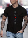 Men's Casual Loose Print Round Neck T-shirt Top
