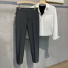 2024 Spring Summer Men's Casual Pants Suit Pant Slim Fit Work Elastic