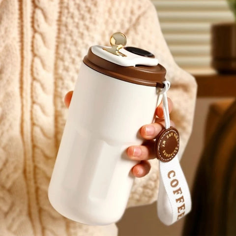 Travel Mug Coffee Bottle with Temperature Display