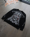Y2K anime letter pattern printed oversized baggy sweatshirts women 2000s high street hip-hop