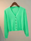 Knitted Cardigan Jacket 2024 Autumn Winter V-neck