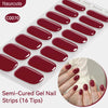 Gradient Auroras Semi Cured Gel Nail Strips Sparkly Shinning DIY Gel Polish