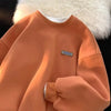 2024 sweater men Hong Kong style loose simple round neck tops
