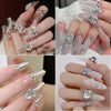 Crystal Nail Rhinestones 24pcs Transparent Alloy Ice Pile Drill