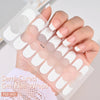 UV Semi-Cured Gel Nail Wraps Stickers Strips French Long Lasting