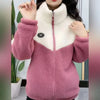 Womens Lamb Fleece Mid-Length Coat