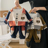 Autumn Sports Style Boys Baseball Three Piece Set With Printed Shirt