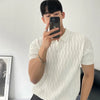 Men's Casual V-neck Striped Lightweight Breathable Clothing Knitted