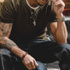 Soft and Breathable Maden Cotton Men's Henry T-Shirts for Summer Comfort