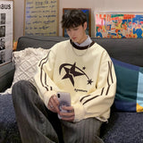 Amercian Retro Sweatshirt Unisex Casual Pullover Cute Print Tops