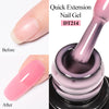 7ML Pink Glitter Quick Extension Gel Nail Polish Gold Foils