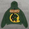 MF Doom Madlib All Caps Hoodie Metal Face MadVillain Retro