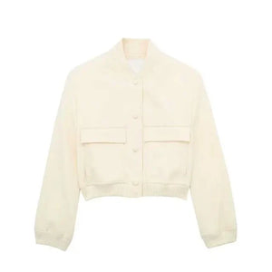 Women’s Vintage Long Sleeve Bomber Jacket