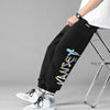 Black Cropped Trousers Graphic