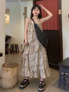 Strap Floral Long Dress