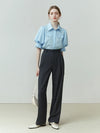Office Lady Half Sleeve Lantern Blouses
