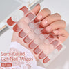 UV Semi-Cured Gel Nail Wraps Stickers Strips French Long Lasting