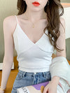 2024 Summer Tank Top Women’s Elastic Crop Vest V-Neck Corset
