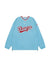 Y2K Blue Hoodie - Vintage 90s Embroidery, Korean V-Neck Pullover for Women