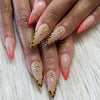 Colorful Glossy Acrylic Press On Nails Long Coffin Tips