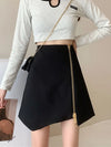 Retro Design Zipper Y2K Skirt