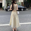 Halter Hollow Sleeveless Tassel Solid Color Simple and Generous Hem Holiday