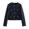 Womens Long Sleeve Cropped Coat
