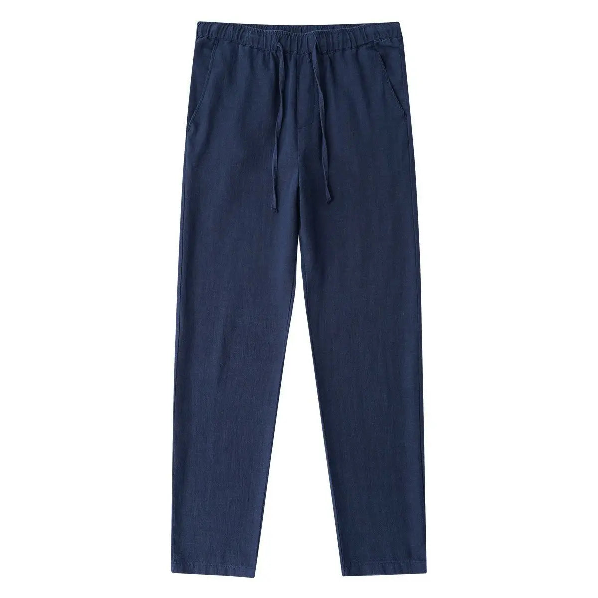Casual Cotton Linen Chino Pants Men Wide Leg Lightweight Baggy Sweatpants