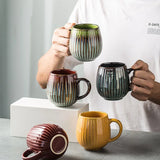 480ml Japanese style Kiln Glaze Coffee Mug Gradient Retro Ceramic Cup