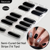 Gradient Auroras Semi Cured Gel Nail Strips Sparkly Shinning DIY Gel Polish