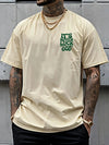 Men’s Retro Never Luck Printed Athletic T Shirt Summer