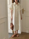 Summer Long Khaki Long Dress