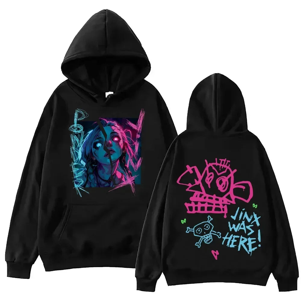 2025 hot Arcane hooded sweatshirt Harajuku hip-hop sweater