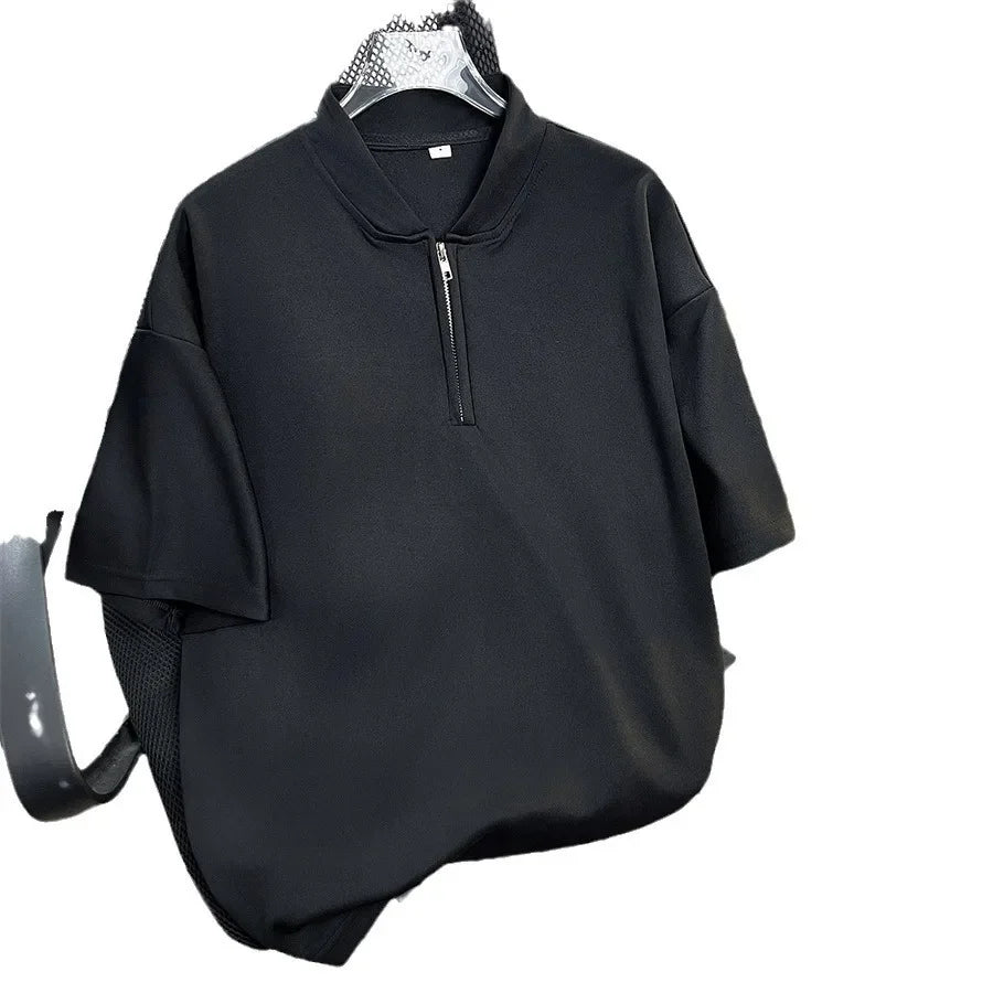 Elevate Your Style with Loose-fit, Shoulder-Padded Korean T-shirts