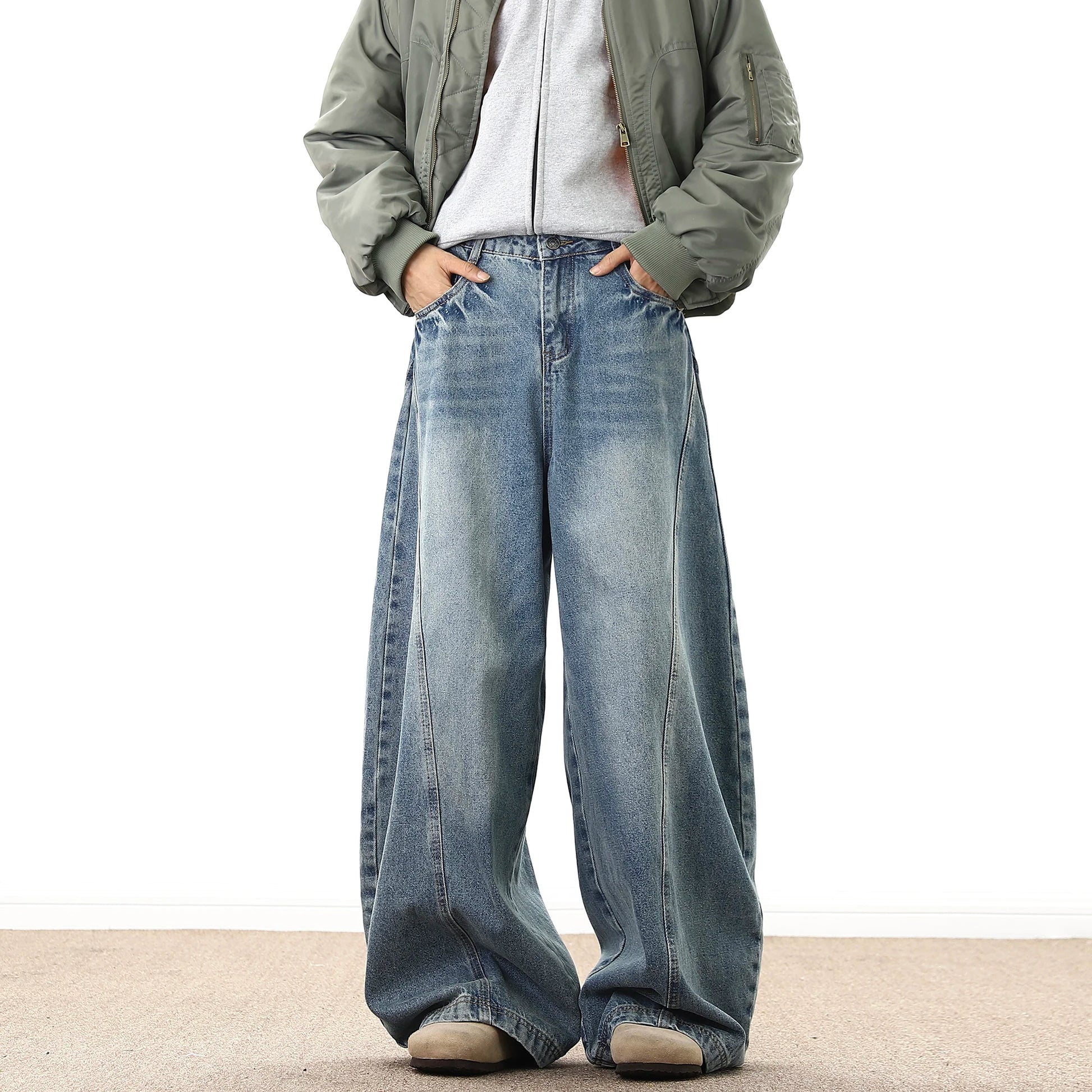 Loose Fit Wide Leg Trousers