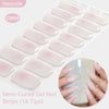 Gradient Auroras Semi Cured Gel Nail Strips Sparkly Shinning DIY Gel Polish
