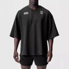 Loose Casual Oversized T-shirt Streetwear V-neck Short Sleeve Sports Tee Top