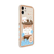 Case Cute milk tea bear Cover For iPhone side printing Silicone