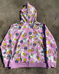 Love Stars Camouflage Print Zip Hoodie Women Kawaii Cute Jacket