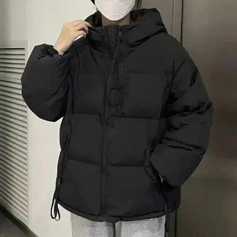 Women’s Winter Turtleneck Hooded Parka Puffer Jacket