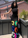 Polka Circle Round Neck Sleeveless Dress
