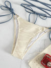 Sexy Love Drawstring Strap Hard Cup Bikini Women Swimwear Seaside Holiday