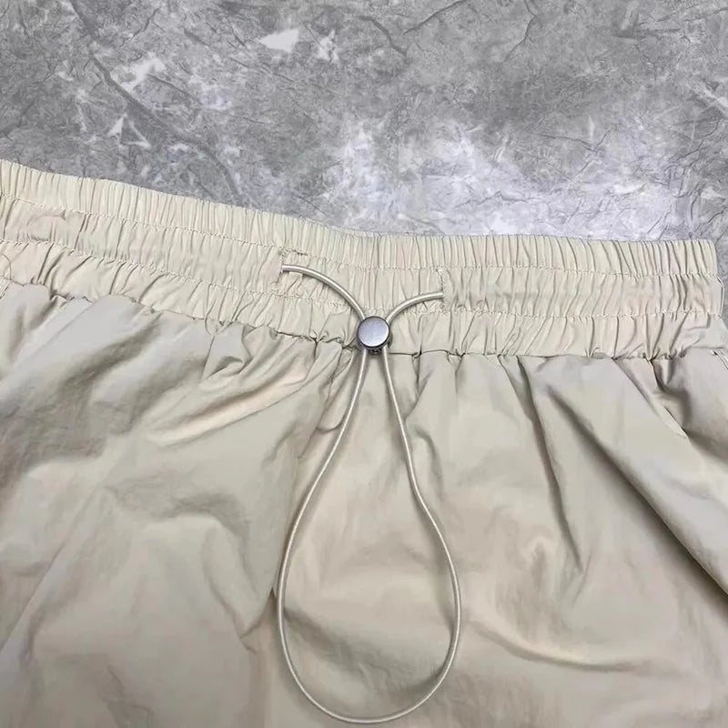Streetwear Drawstring Cargo Shorts for Women